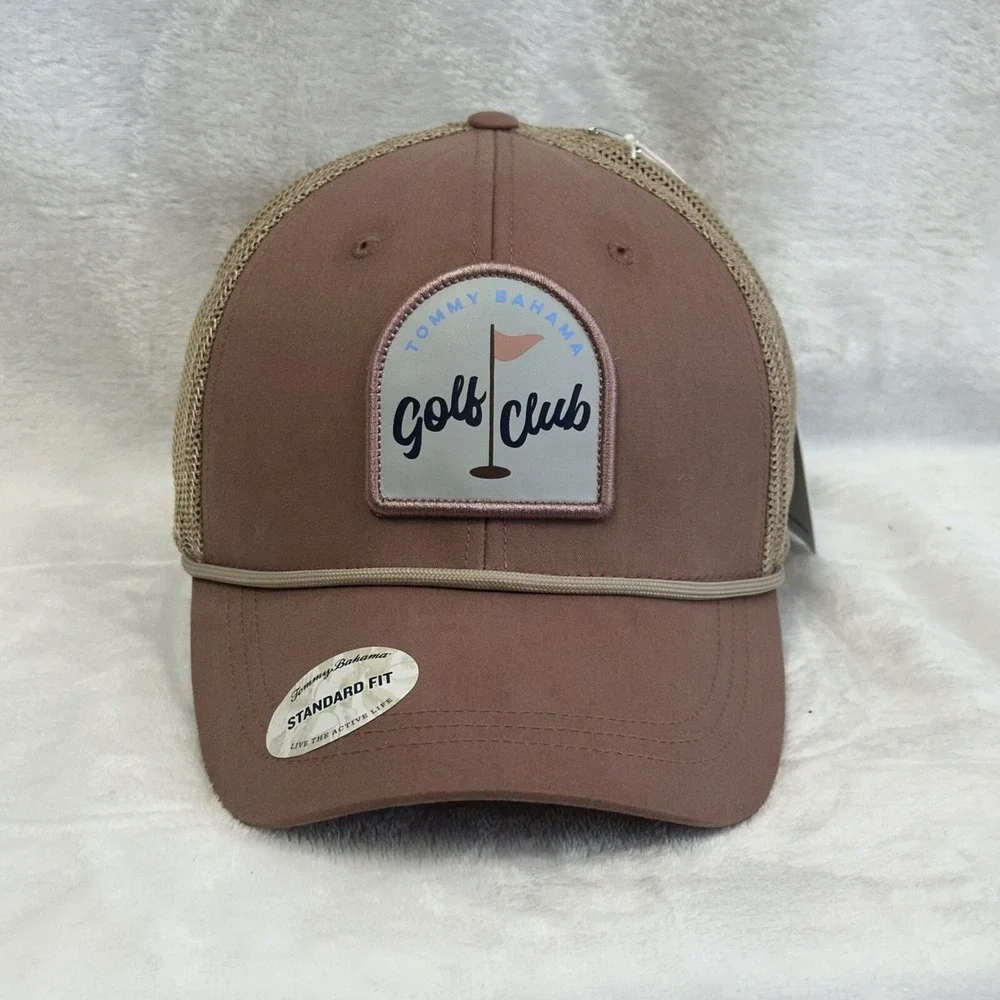 Tommy Bahama Men's‎ Trucker Golf Hat Adjustable NWT SnapBack OSFA Rose Khaki